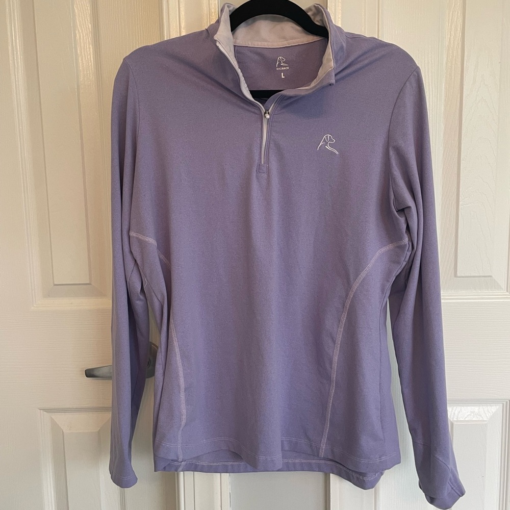 Rhoback Lavender Quarter-Zip Performance Top